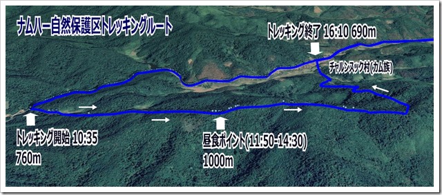 ナムハー自然保護区トレッキングコース