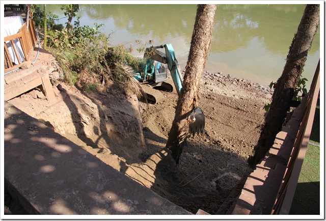 ナムカン川の改修工事