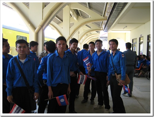 ラオス・タイ国際列車開通式
