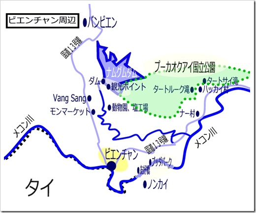 ビエンチャン周辺地図